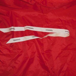 CHANEL Authentic White Bow Ribbon